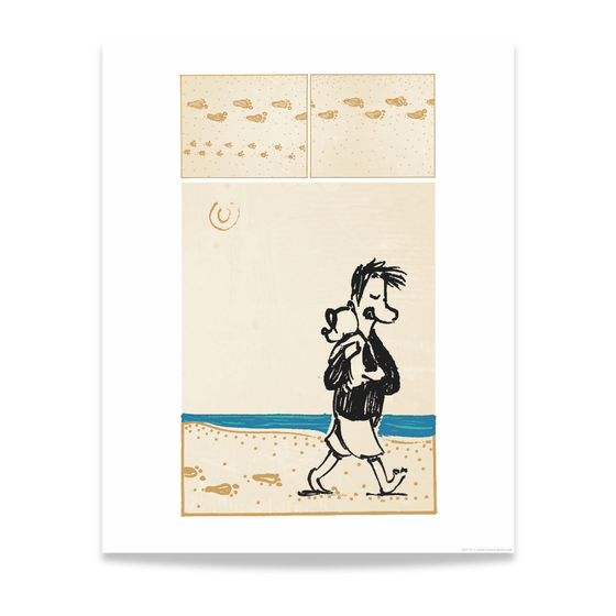 'Footprints' Museum - Quality Print - MUTTS