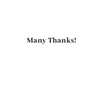 'Many Thanks' Greeting Card