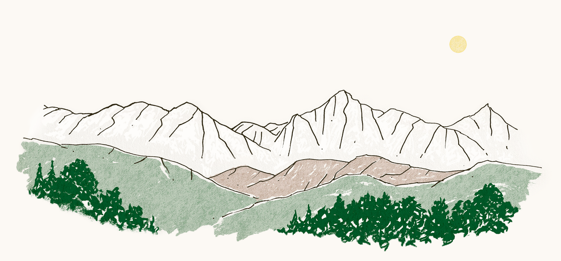 Illustration of some mountains