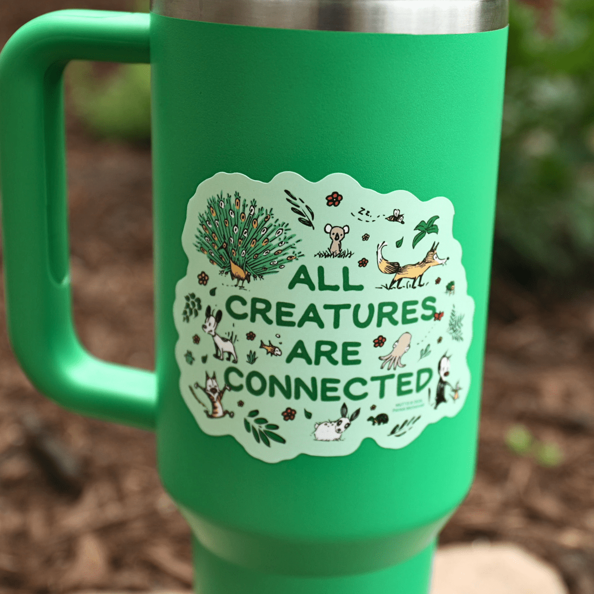 'Creatures Are Connected' Die - Cut Sticker - MUTTS