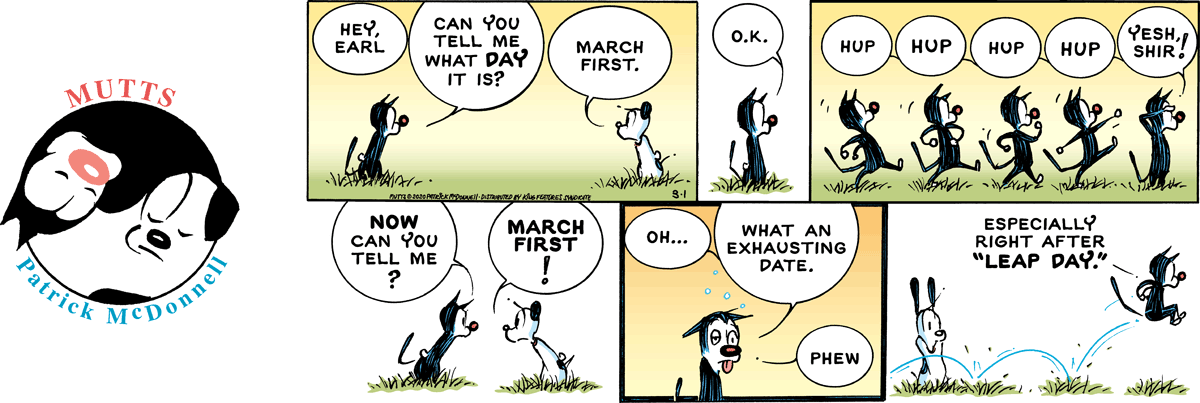 March 1 2020, Sunday Comic Strip – MUTTS