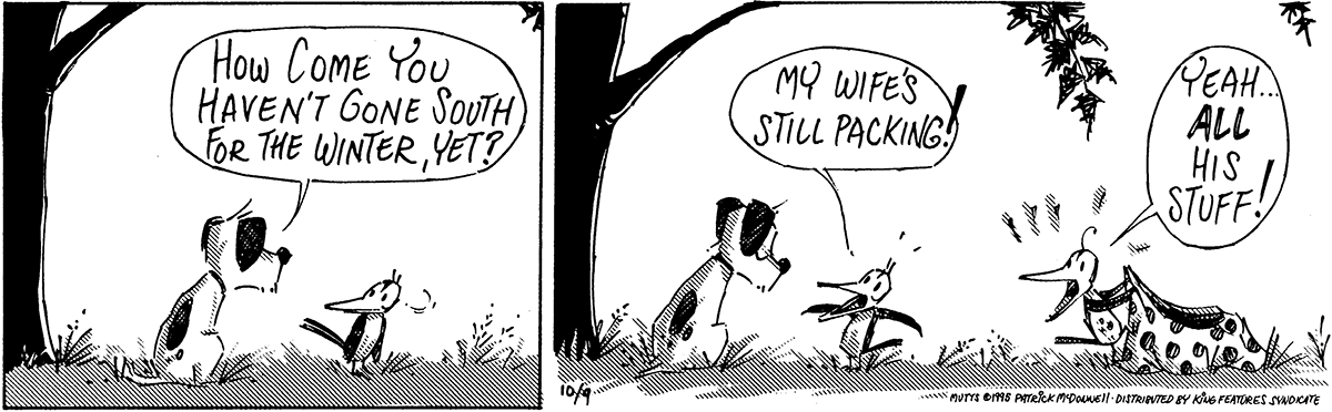 October 9 1995, Daily Comic Strip – MUTTS