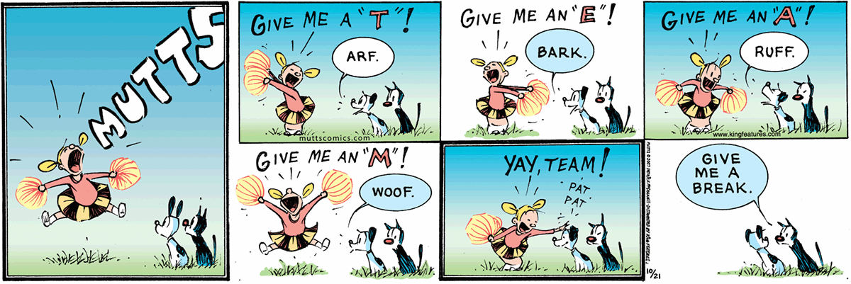 October 21 2007, Sunday Comic Strip – MUTTS