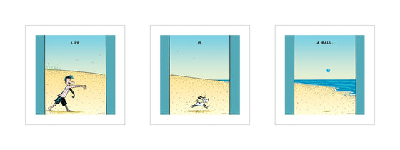 'Life is a Ball' Triptych Print
