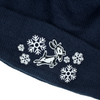 'Snow Flurry' Navy Pom-Pom Knit Cap