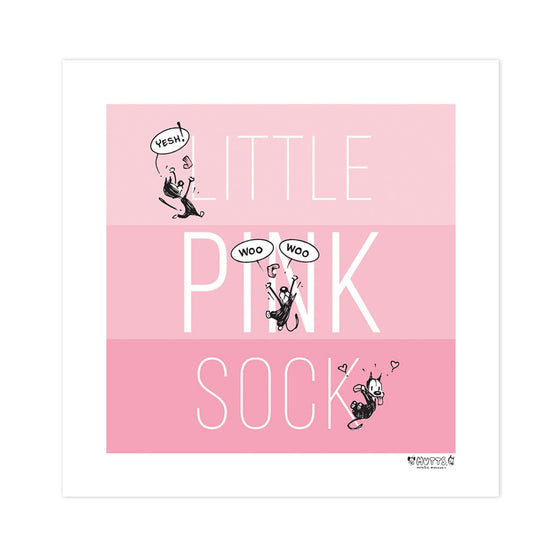 'Mooch's Little Pink Sock' Print
