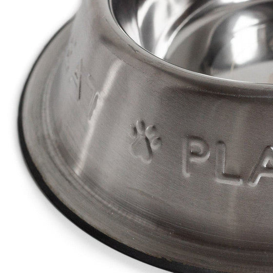 Mutts Stainless Steel Pet Bowl Closeup Image