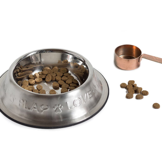 Mutts Stainless Steel Pet Bowl With Food