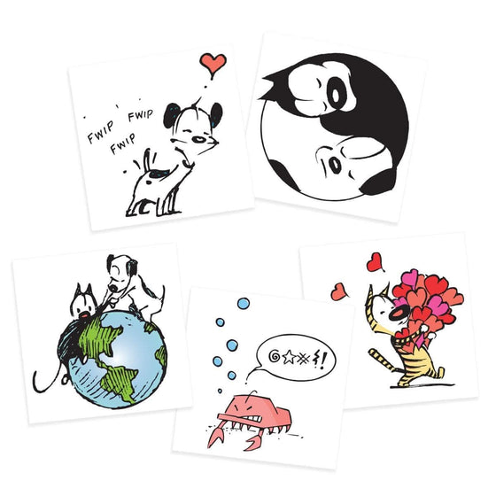 'Classic MUTTS' Temporary Tattoos (5-Pack)