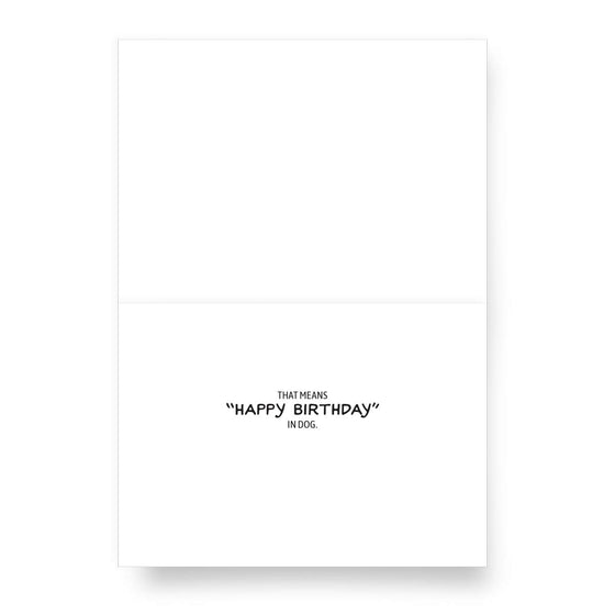 'Happy Birthday' Greeting Card (From Dog)