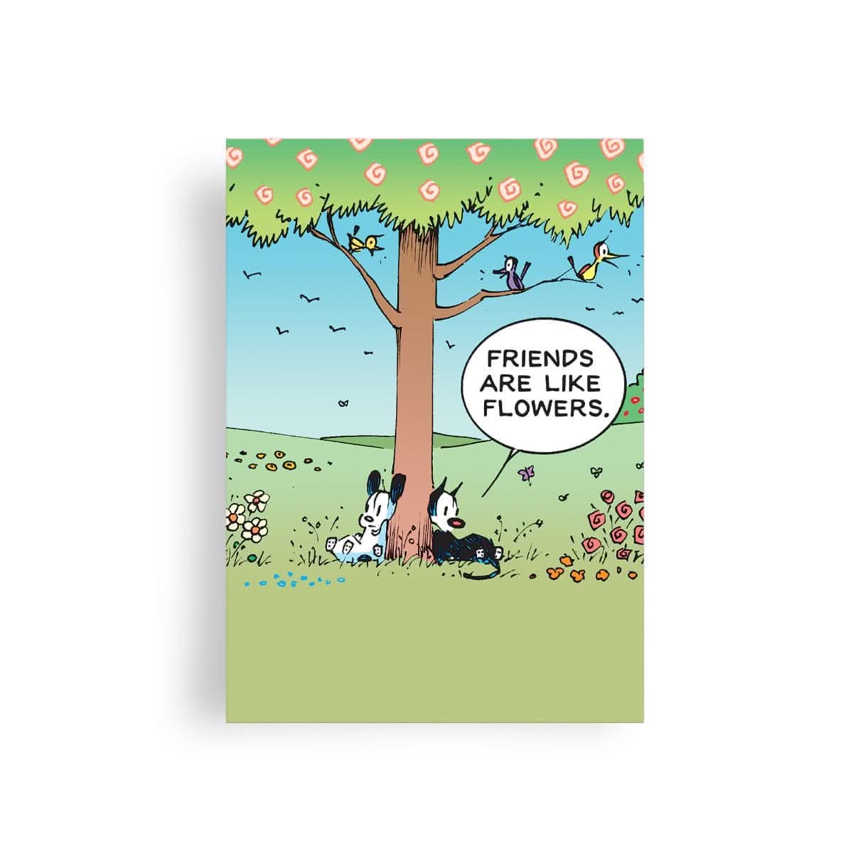 'Friends and Flowers' Greeting Card – MUTTS