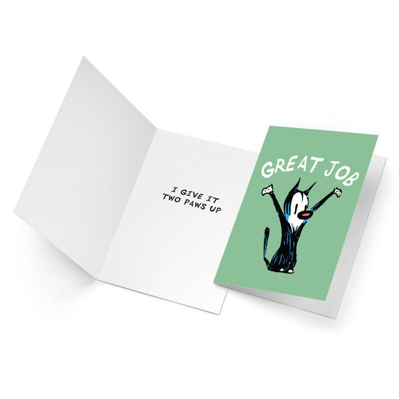 'Two Paws Up' Greeting Card