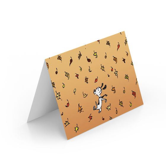 'Dances With Leaves' Greeting Card