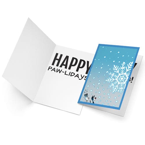 'Happy Paw-lidays' Holiday Card