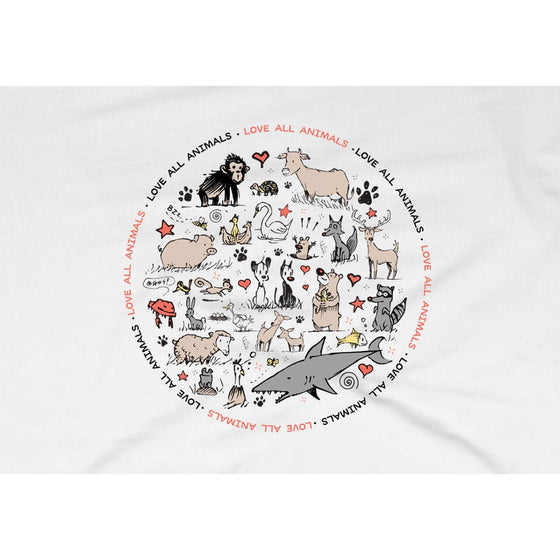 'Love All Animals' Toddler Tee