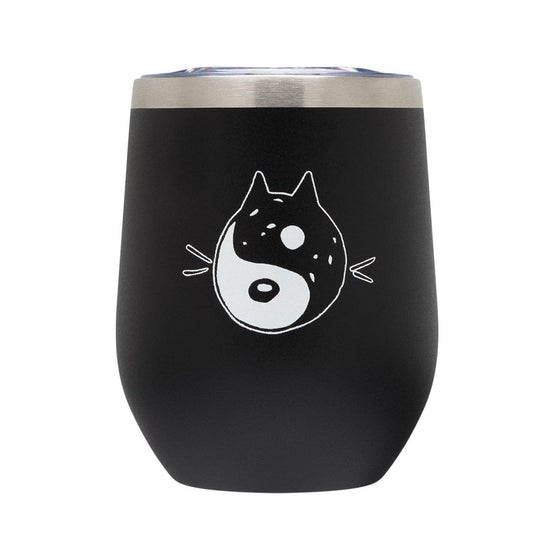 Black Cat Insulated Wine Tumbler (Yin Yang)
