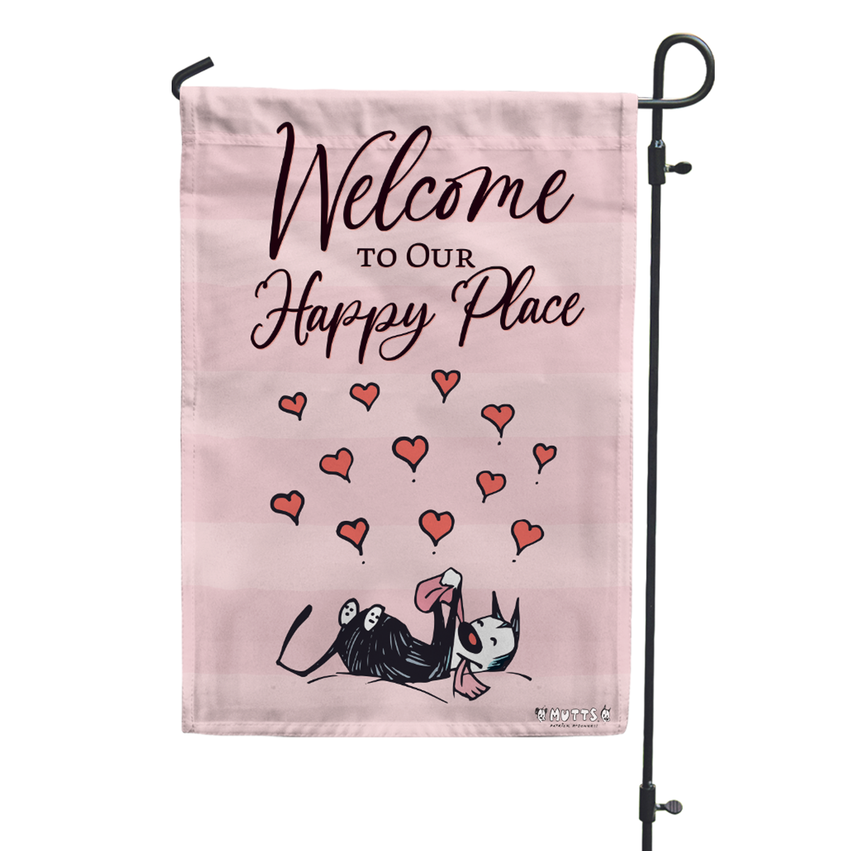 'Our Happy Place' Garden Flag MUTTS