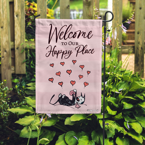 'Our Happy Place' Garden Flag