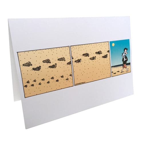 Earl and Ozzie Footprints Greeting Card